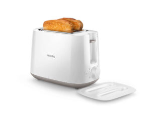 Philips Daily Collection Toaster HD2582/00 8 settings Integrated bun warming rack Compact design Dust cover