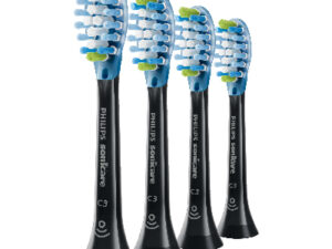 Akcija! Sonicare C3 Premium Plaque Defence zobu birstes uzgalis, 4 gab, melns