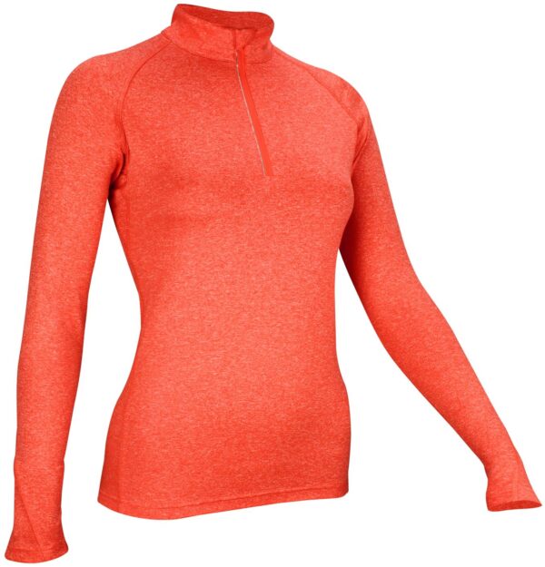 T-shirt for women AVENTO 33VG KOR 44 Coral melange/White/Silver - Image 2