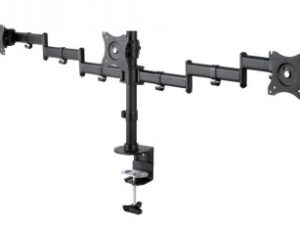 Neomounts NM-D135D3 - Mont�n� sada - pln� pohyb - pro 3 LCD displeje - �ern� - velikost obrazovky: 10"-27" - upevn�n� svorkou, pr�chodka, upevniteln� na st�l