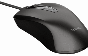 Mouse Trust cu fir optic, negru