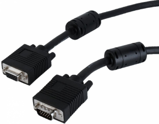 CABLU video GEMBIRD, adaptor VGA (T) la VGA (M), 3m, dublu ecranat, negru, "CC-PPVGAX-10-B" (timbru verde 0.8 lei)