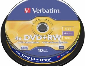 Verbatim Blank DVD+RW SERL 4.7GB 4x 10 Pack Spindle