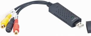 PLACA de captura GEMBIRD (Videograbber), intrare: RCA x 3 (audio/video), S-Video, adaptor Scart, la iesire USB 3.0, transfer inregistrari de pe case video pe PC (analog la digital), "UVG-002"