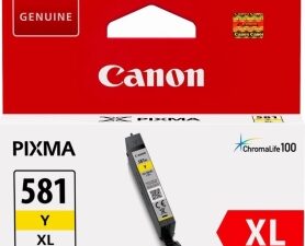 Cartus Cerneala Original Canon Yellow, CLI-581XLY, pentru Pixma TR7550|TR8550|TS6150|TS6250|TS705|TS8150|TS8250|TS9150|TS9155|TS9550, , (timbru verde 0.15 lei), "2051C001AA"