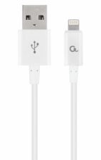 CABLU alimentare si date GEMBIRD, pt. smartphone, USB 2.0 (T) la Lightning (T), 1m, alb, "CC-USB2P-AMLM-1M-W" (timbru verde 0.08 lei)