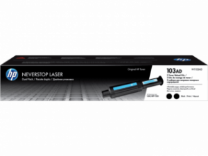 Dual-Pack Original HP Black, nr.103AD, pentru NeverStop LaserJet 1000|1200, 5K, (timbru verde 1.2 lei) , "W1103AD"