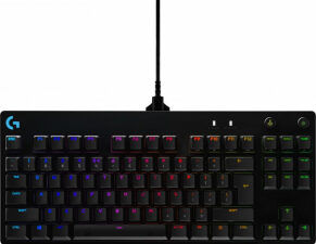 Logitech G Pro Mechanical Gaming Keyboard - Kl�vesnice - podsv�cen� - USB - US mezin�rodn� - kl�vesov� sp�na�: GX Blue Clicky - �ern�