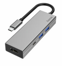 USB-C Hub, Multiport, 4 Ports, HAMA-200107