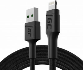 Green Cell GC PowerStream USB Male - Lightning Male Fast Charging 2m Black