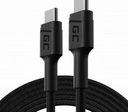 Green Cell GC PowerStream USB Type-C Male - Type-C Male Fast Charging 2m Black