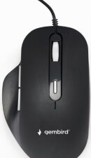 MOUSE GEMBIRD, PC sau NB, cu fir, USB, optic, 3600 dpi, butoane/scroll 6/1, , negru, "MUS-6B-02" (timbru verde 0.18 lei)