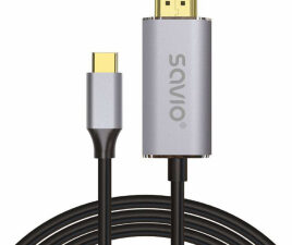 Savio USB-C Male - HDMI Male 2.0b 1m Silver