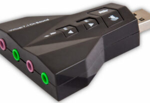 Karta dźwiękowa USB 7w1, dźwięk Virtual 7.1CH, Plug & Play, blister, AK-08