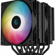 DeepCool AG620 BK ARGB, CPU Air Cooler, 2x120mm ARGB PWM Fan, TDP 260W, 6 Heatpipes, LGA2066/2011-v3/2011/1700/1200/115x, AMD AM5/AM4, 129x136x157 mm(LxWxH), 2Y, R-AG620-BKANMN-G-2