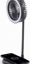 LAMPA BIROU LED Gembird, 3-in-1, incarcare wireless,  putere 10W, ventilator 3 viteze, alimentator USB neinclus, negru "TA-WPC10-LEDFAN-01" (timbru verde 0.18 lei)