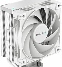 DeepCool AK400 WH, CPU Air Cooler, 1x120mm PWM Fan, TDP 220W, 4 Heatpipes, White, LGA1700/1200/115x, AMD AM5/AM4, 127x97x155 mm(LxWxH), 3Y, R-AK400-WHNNMN-G-1