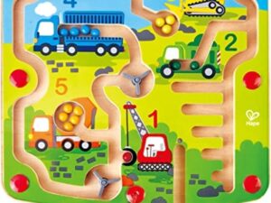 Ecost Customer Return Hape Wooden Construction  Number Maze E1713 Wooden Construction and Magnetic