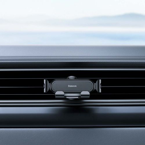 SUPORT AUTO Baseus Stable Gravitational, pt. SmartPhone, fixare grilaj ventilatie, negru "SUWX010001" - 6932172616830 - Image 5