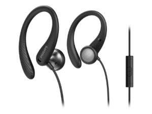 Akcija! PHILIPS  In-Ear sporta austiņas ar cilpiņu un mikrofonu, melnas