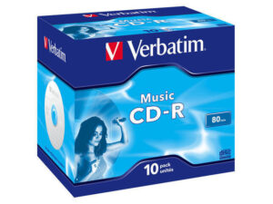 CD-R VERBATIM  700MB, 80min, viteza 16x, set 10 buc  (43364), Jewel Case, "MUSIC" "43365"