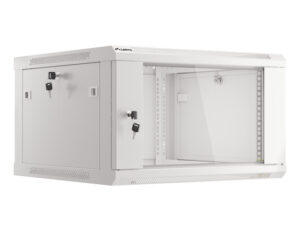 Szafa instalacyjna wisząca 19'' 6U 600X600mm szara (drzwi        szklane)