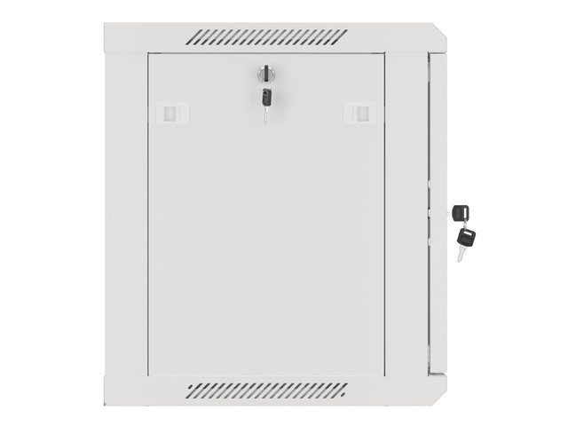 Lanberg wall-mounted installation rack cabinet 19'' 9U 600x450mm gray (glass door) - Image 8