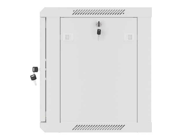 Lanberg wall-mounted installation rack cabinet 19'' 9U 600x450mm gray (glass door) - Image 9