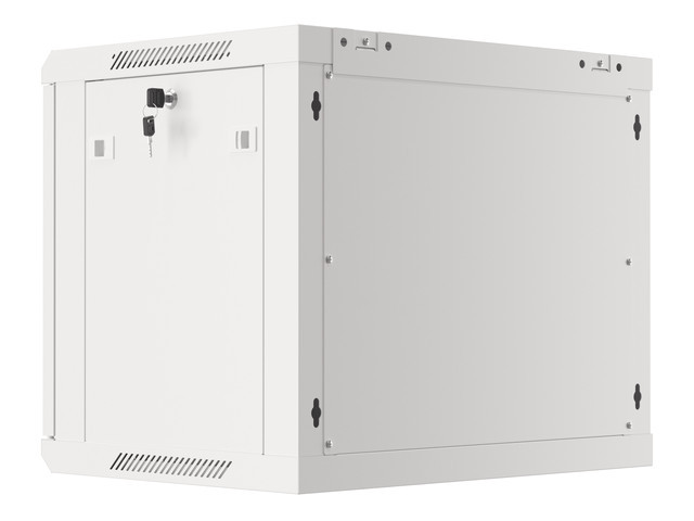Lanberg wall-mounted installation rack cabinet 19'' 9U 600x450mm gray (glass door) - Image 10