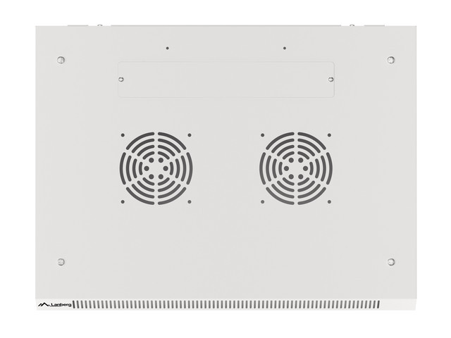 Lanberg wall-mounted installation rack cabinet 19'' 9U 600x450mm gray (glass door) - Image 12