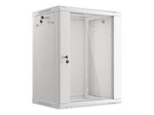 Szafa instalacyjna wisząca 19'' 15U 600X450mm szara (drzwi       szklane)