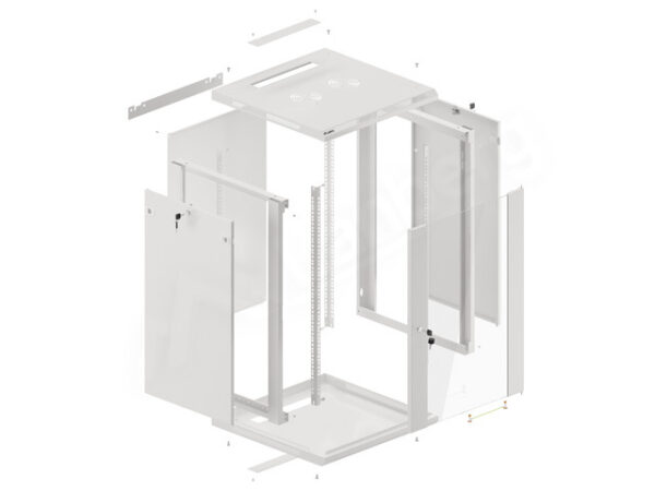 Lanberg WF01-6618-10S rack cabinet 18U Wall mounted rack Grey - Image 13