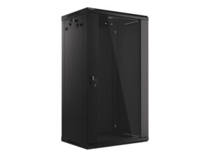 Lanberg WF01-6422-10B rack cabinet 22U Wall mounted rack Black