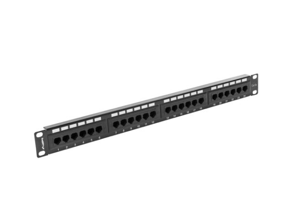 Lanberg patch panel 24 port 1U Cat.5e UTP Black PPU5-1024-B - Image 3