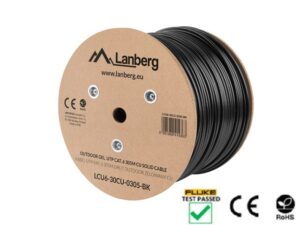 Lanberg LCU6-30CU-0305-BK networking cable Black 305 m Cat.6 U/UTP (UTP) outdoor