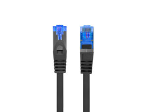Patchcord kat.6A S/FTP LSZH CCA 20m czarny Fluke Passed Lanberg