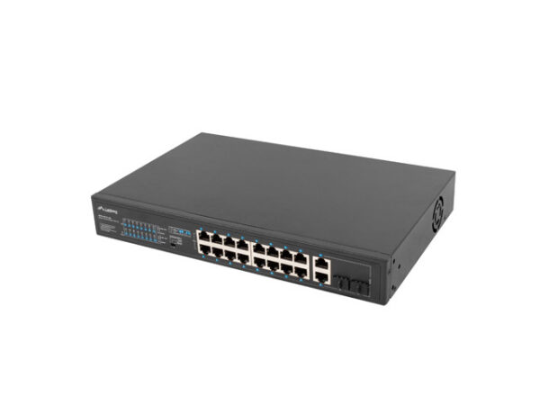Lanberg Switch rack 19" POE+ 16x 100MB /2X COMBO  GIGABIT ETHERNET 250W - Image 2