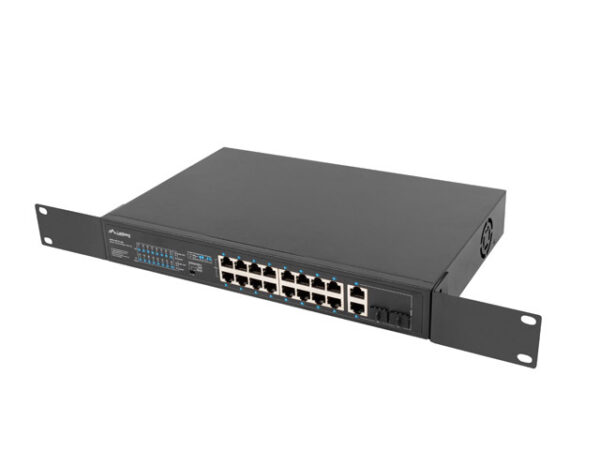 Lanberg Switch rack 19" POE+ 16x 100MB /2X COMBO  GIGABIT ETHERNET 250W - Image 7
