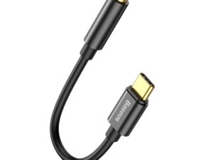 CABLU ADAPTOR Baseus, USB Type-C(T) to Jack 3.5mm(M), lungime 10.5 cm, negru "CATL54-01" (timbru verde 0.08 lei) - 6953156297845