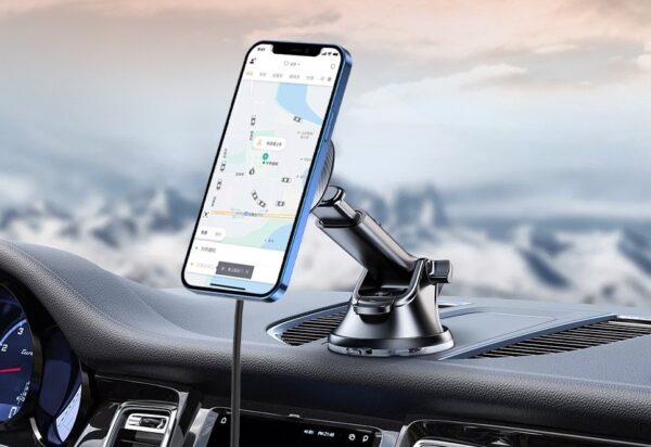 Swissten Magnetic Car Holder with Wireless Charger 15W (MagSafe compatible) - Image 6