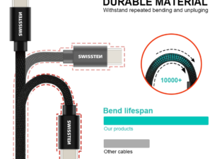 USB kaabel Swissten USB-A - Lightning, 3m