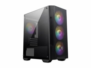 MSI MAG FORGE M100A computer case Micro Tower Black, Transparent