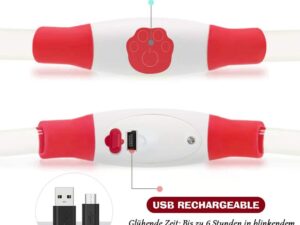 KABB LED Collar for Dogs and Cats Red