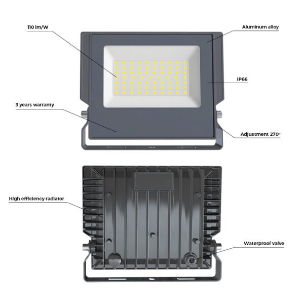 Forever Light Floodlight LED ASPIRE FlashLight 10W / 6000K /1100lm /230V - Image 4