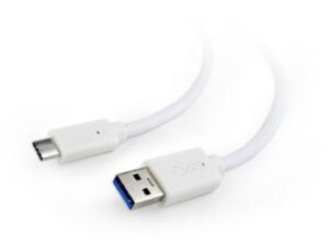 CABLU alimentare si date GEMBIRD, pt. smartphone, USB 3.0 (T) la USB 3.1 Type-C (T), 36W, 1m, alb, "CCP-USB3-AMCM-1M-W" (timbru verde 0.08 lei)