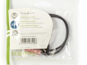 NEDIS redukce pro headsety/ zástrčka 3,5mm jack - 2x zásuvka 3,5 mm jack/ černá/ 20cm