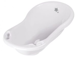 KEEEPER baby bath with plug STARS, white, 84cm, 18426