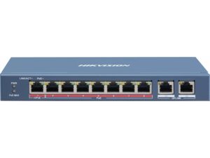 SWITCH PoE HIKVISION,  port 10/100 x 8 | Gigabit x 2, unmanaged, nerackabil, carcasa metalica, "DS-3E0310HP-E" (timbru verde 2 lei)