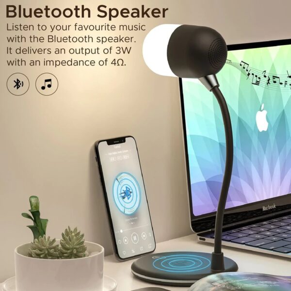 PROMATE LumiQi LED Table Lamp with Wireless charging and Bluetooth speaker - Image 5