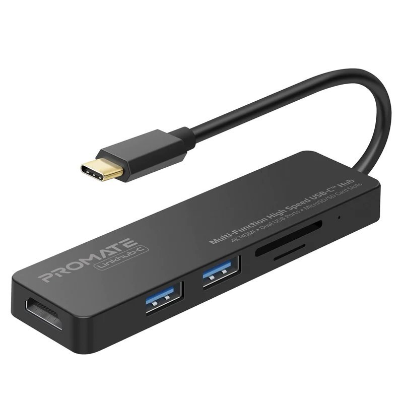 PROMATE LinkHub-C USB-C to HDMI 4K / 2X USB 3.0 / SD - Image 3